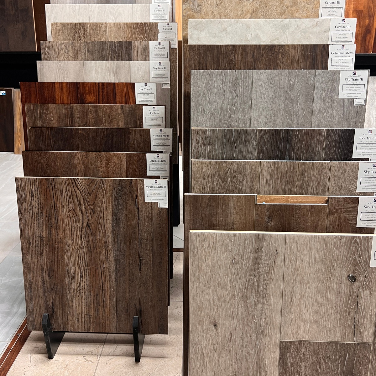 Hardwood and luxury vinyl plank flooring at Kentucky Tile Distributors in Owensboro, KY
